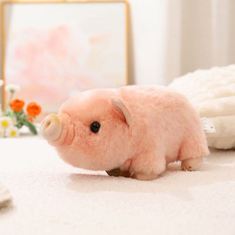 25cm Simulations-Schwein-Puppe Plüschtier Handgemachte Puppe Cartoon Anime Niedliches Kissen Kissen Heimdekoration Kindergeburtstagsgeschenk Spielzeug