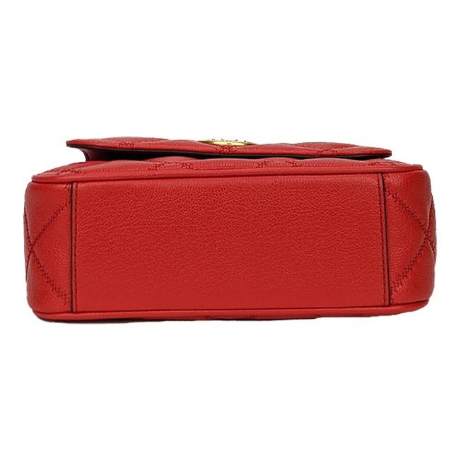 Tory Burch Tb-Willa Quilted Lambskin And Caviar Leather Shoulder Bag Crossbody Chain Bag Messenger Bag Tote Bag Mini Women Bags Red 82366-610