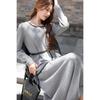 Mocana Elegant Long Sleeve Knit Cardigan & Long Dress Set