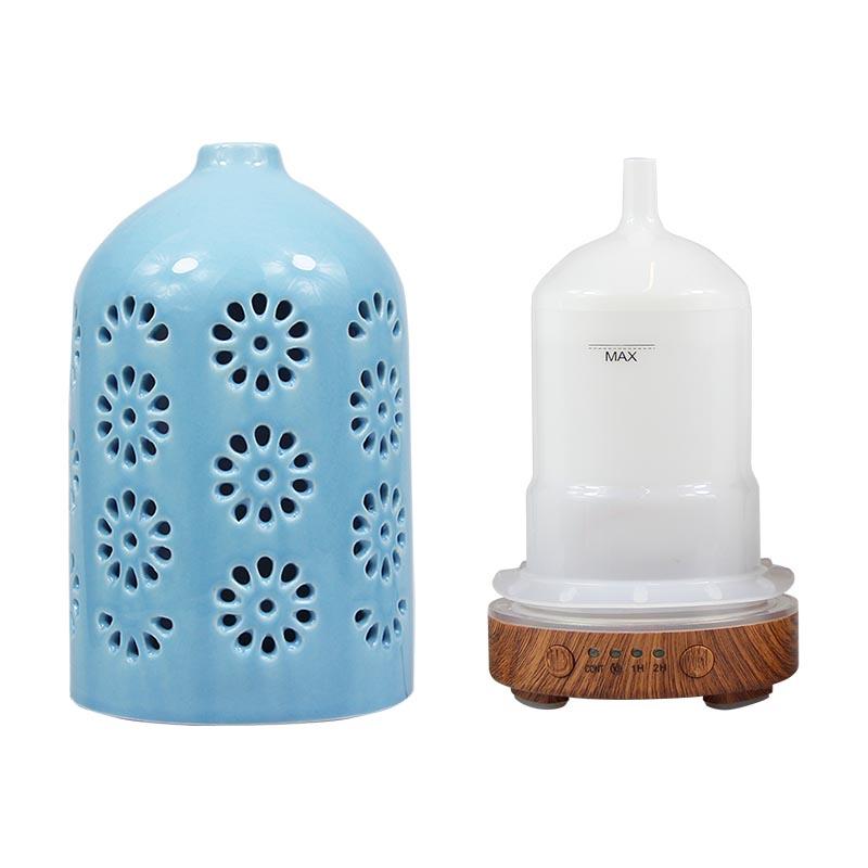 Ceramiczny Ultradźwiękowy Nawilżacz Powietrza Funkcja Czasowa Dyfuzor Aromatu Biurkowy Dyfuzor Olejków Eterycznych Dyfuzor Zapachu do Pomieszczeń ze Światłami