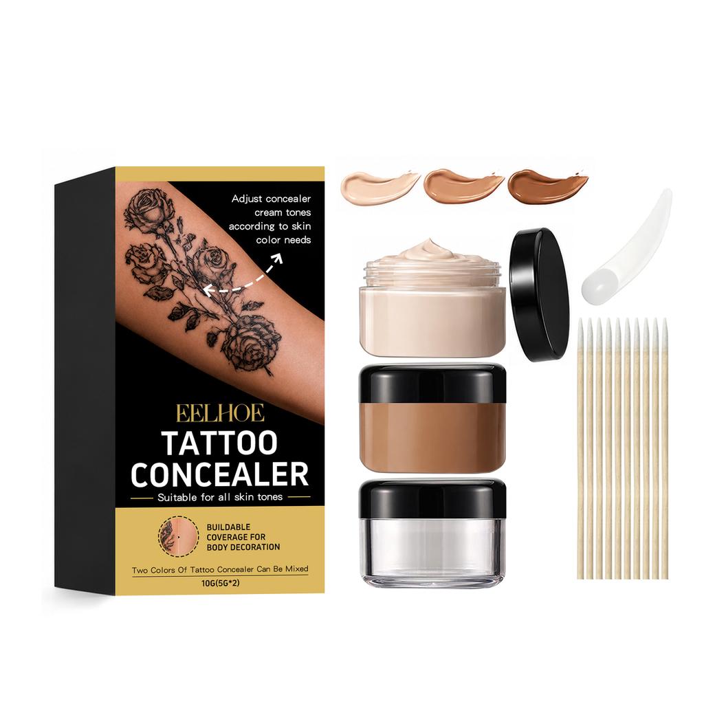 Tattoo Abdeckset - Leichte Textur für den täglichen Gebrauch auf Körper- und Gesichtshaut, Feuchtigkeitsspendender Tattoo-Abdecker