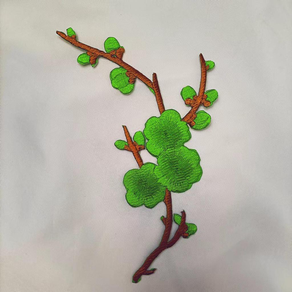 Plum Blossom Velcro Embroidered Patch for DIY Clothing & Accessories