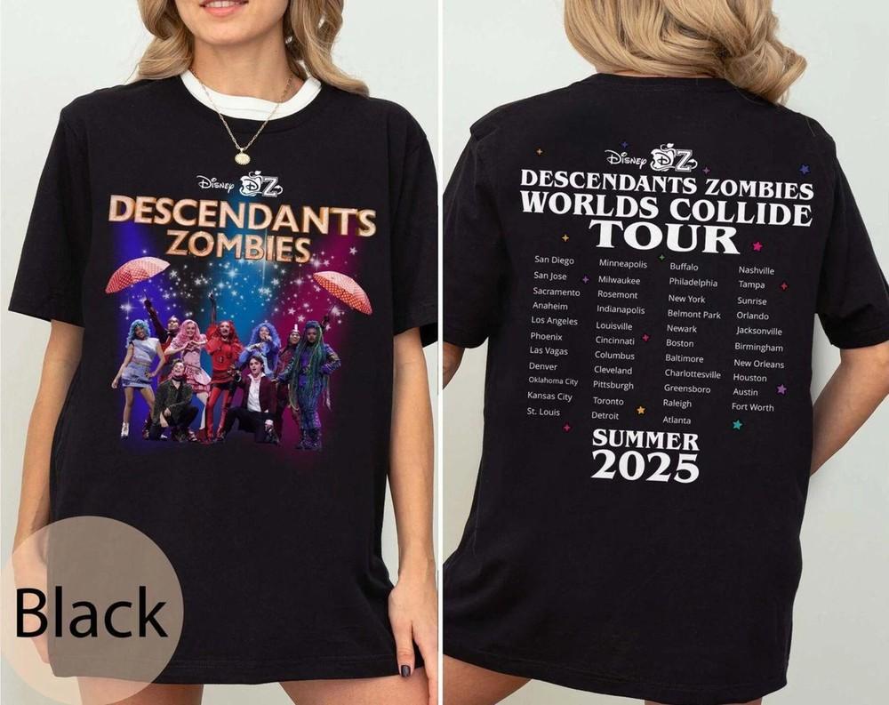 Descendants Zombies World Tour 2 Sided ,Disne. wbr/ y The Rise Of Red Character Unisex T-Shirt M