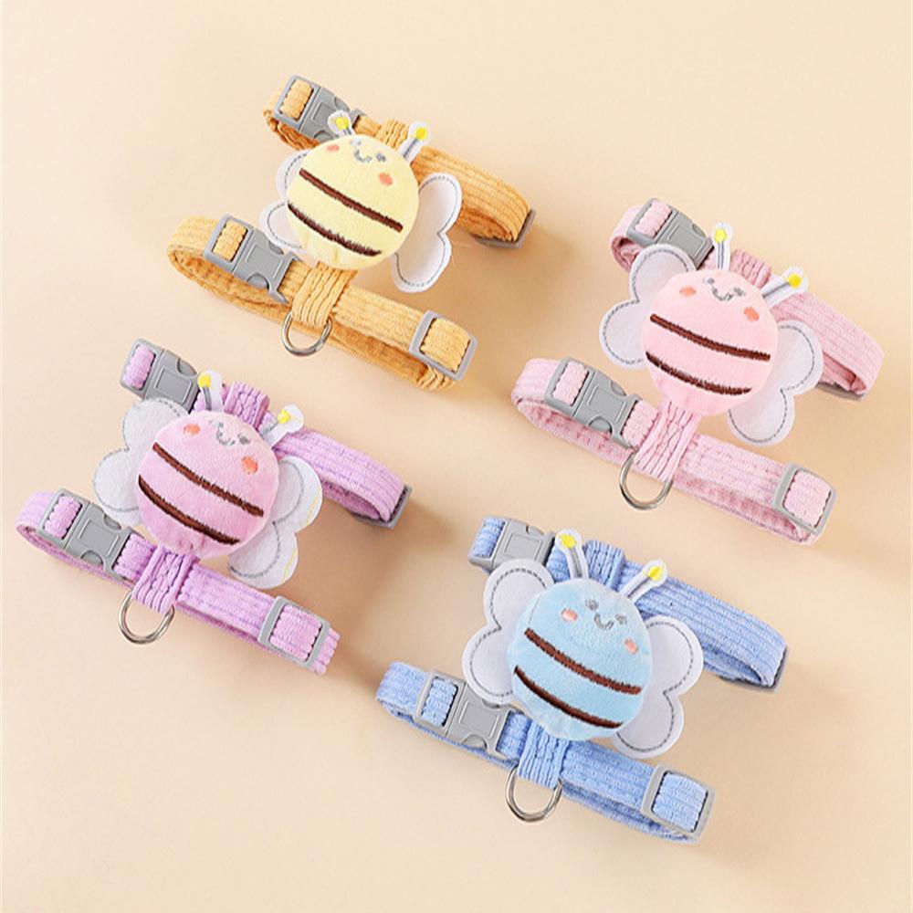 Little Bee Cat Dog Traction Rope Adjustable Double Layer Pet Safety Rope Pet Outdoor Walking Towing Rope Pet Products