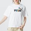 New PUMA Drop Shoulder Sleeve T Shirt Women's White 676682-02