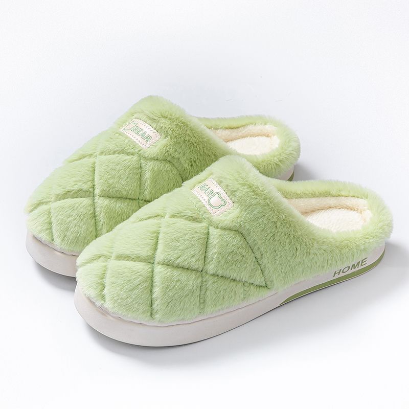 Fleece Paar Baumwollpantoffeln rutschfest dicksohlig Zuhause warm Baumwollschuhe für Männer und Frauen Großhandel im gleichen Stil