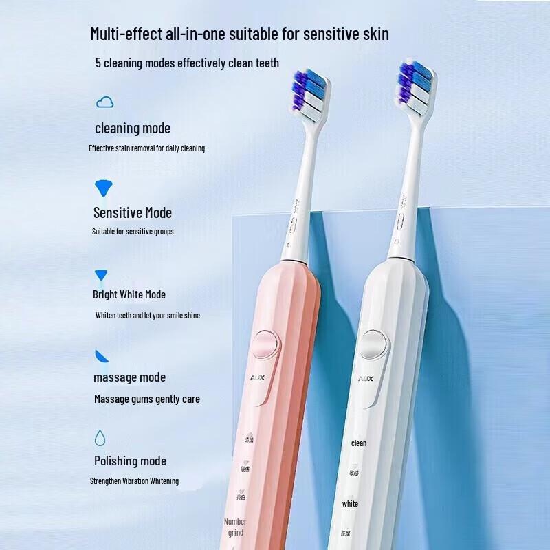 Aux Adult Sonic Rechargeable Electric Toothbrush
