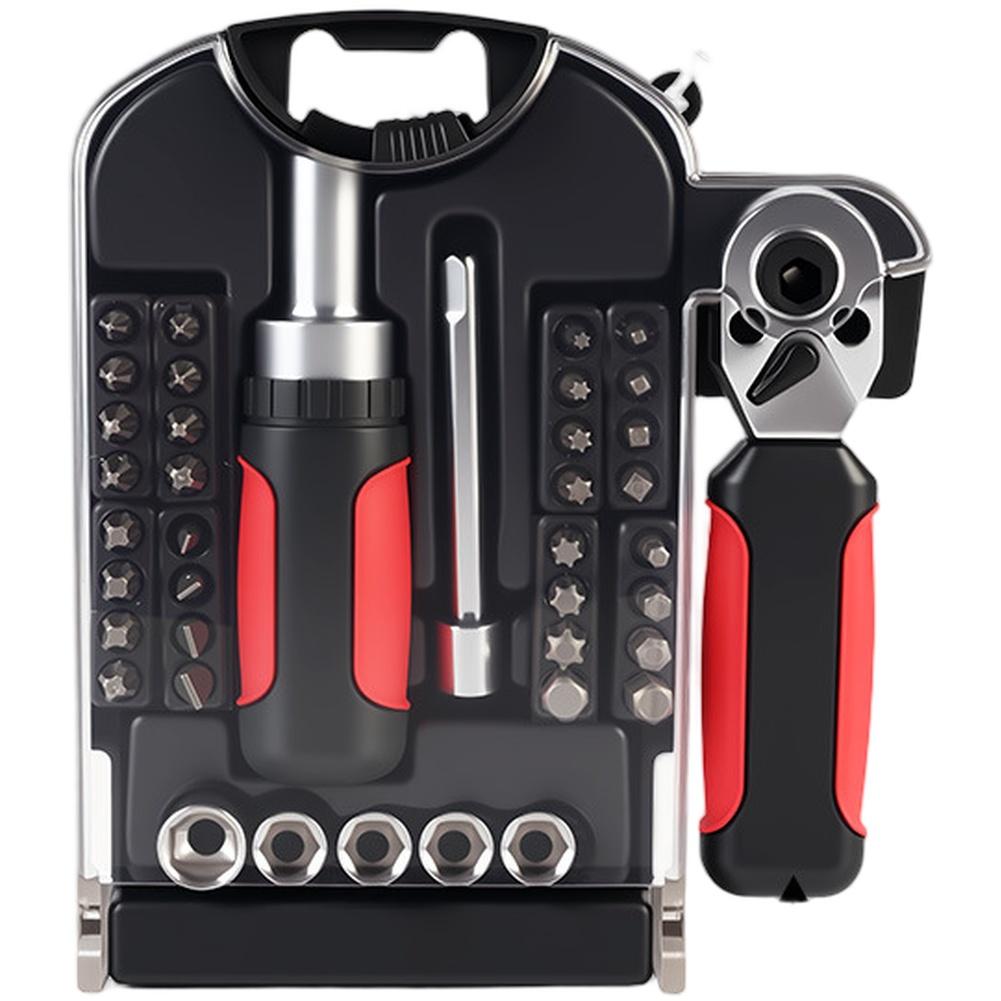 

Socket Wrench Set With Screwdriver Bits Adjustable Wrench For Car Repair DIY Power Tools, Manual Tools, Accessories