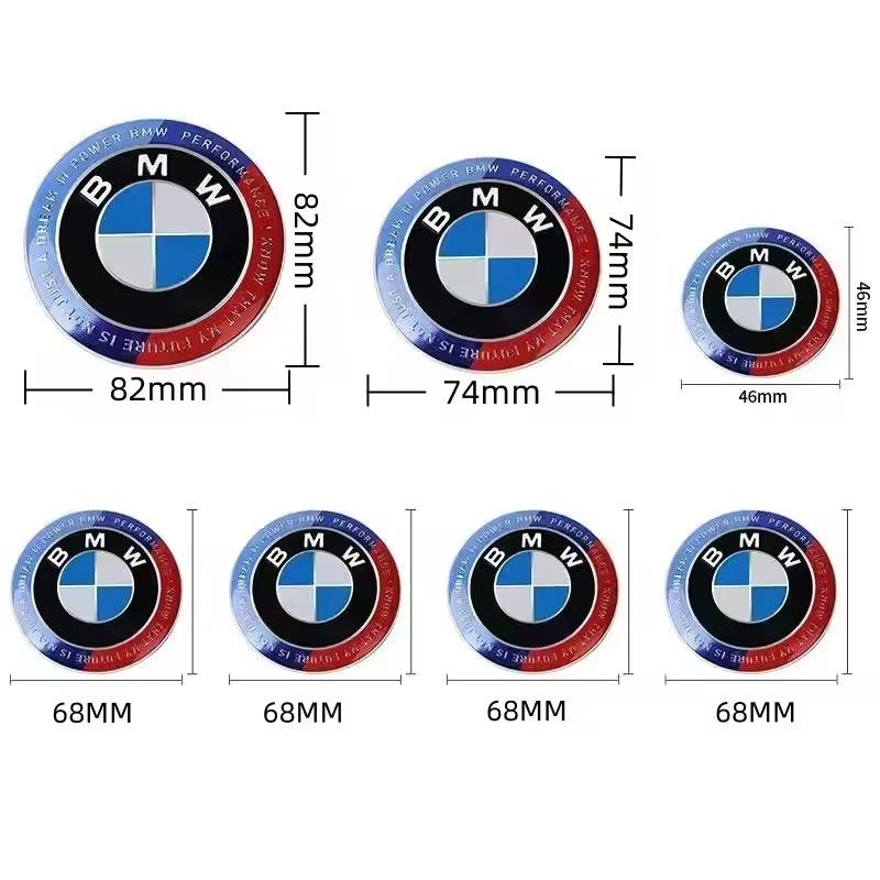 7 szt./zestaw Logo 50. Rocznicy Samochodu Do BMW G30 G31 G38 G11 G12 G20 G28 F10 F48 F49 G01 F20 F21 F22 Pokrywa Dekoracyjna Felgi