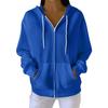 Women's Casual Fashion Long-Sleeved Zip-Up Christmas Print Knitted Hoodie