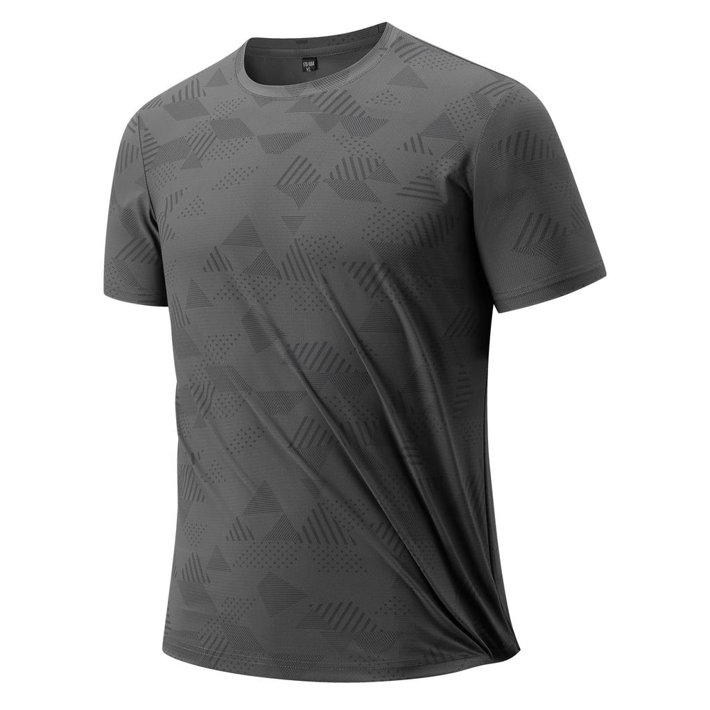 T-shirt Men's Ice Silk Short-sleeved Men's T-shirt Men's Ice Silk Men's Real Ice Silk Sports Short-sleeved Quick-drying Fitness Short-sleeved T-shirt