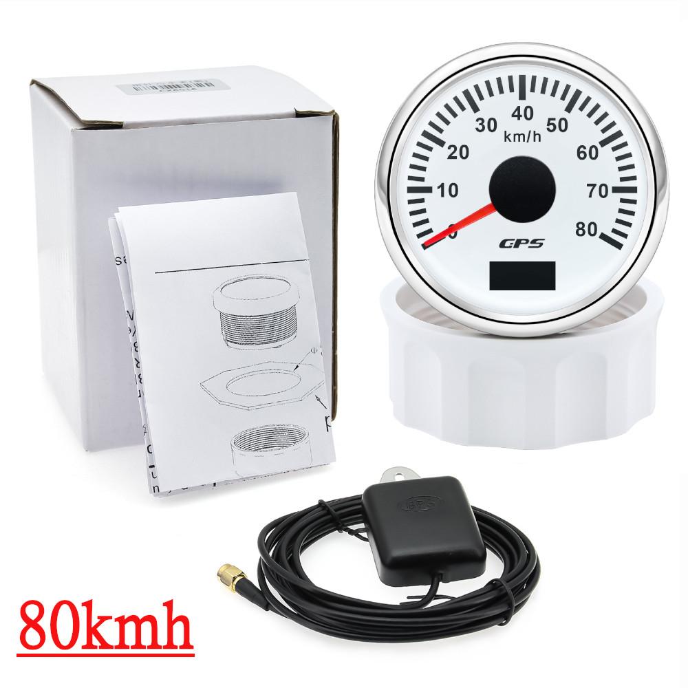 30/60/80/120/200 Km/h 52MM Digital GPS Speedometer Gauge with Antenna Boat Car Speed Gauge Meter With 7 Color Backlight 12V/24V