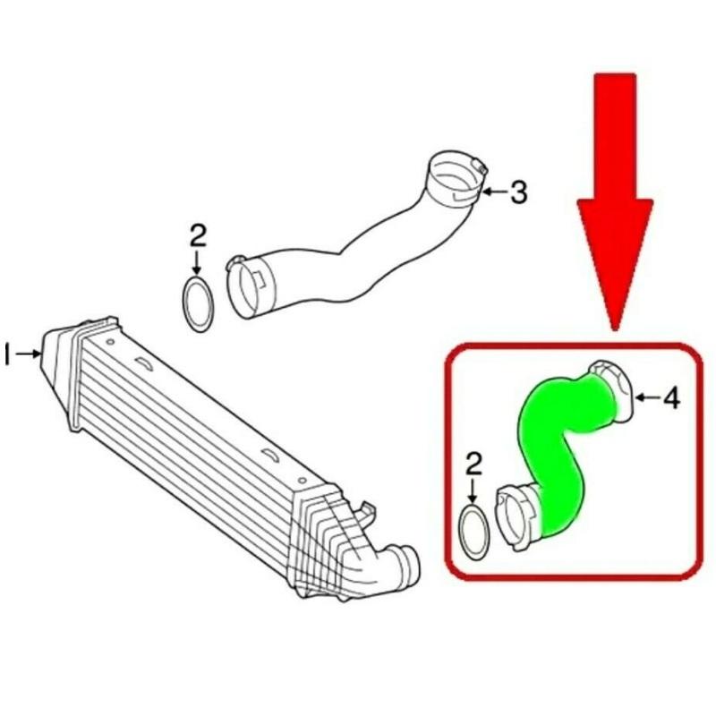 A2125280000 A2045282182 Intercooler Booster Intake Turbo Hose Pipe for Mercedes Benz C-Class C180 C200 2125280000 2045282182