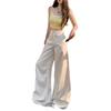 High-Waisted American Style Wide-Leg White Jeans: Summer 2026 Flattering Slimming Loose Straight Pants