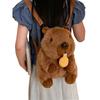 Marmot Plüschrucksack Kawaii Capybara Umhänge-Plüschtasche Niedliche Cartoon-Plüschtier-Puppe Modische Kawaii Rucksäcke für Damen