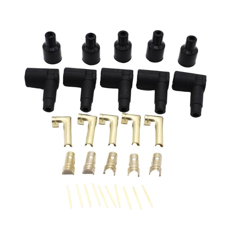 

Strong Rubber HEI Distributor Coil Plugs Set Heat Resistant Spark Boot Terminals Suitable for 4 Cylinder Engines 1