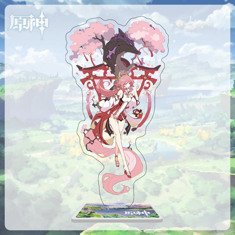 16cm Height  Acrylic Large Stand-up Display Featuring Characters From Mondstadt, Liyue, and Inazuma In Genshin Impact