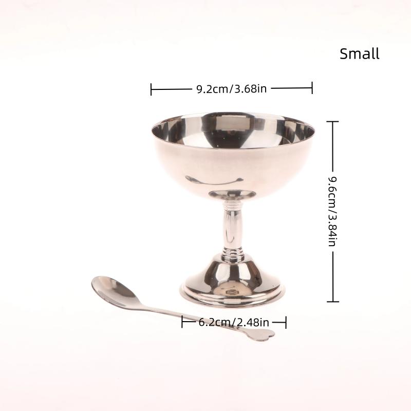 

1Pieces Stainless Steel Dessert Cup Vintage Durable Pudding Milk Jelly Ice Cream Cup Bowl Salad Bowl Outdoor Tableware