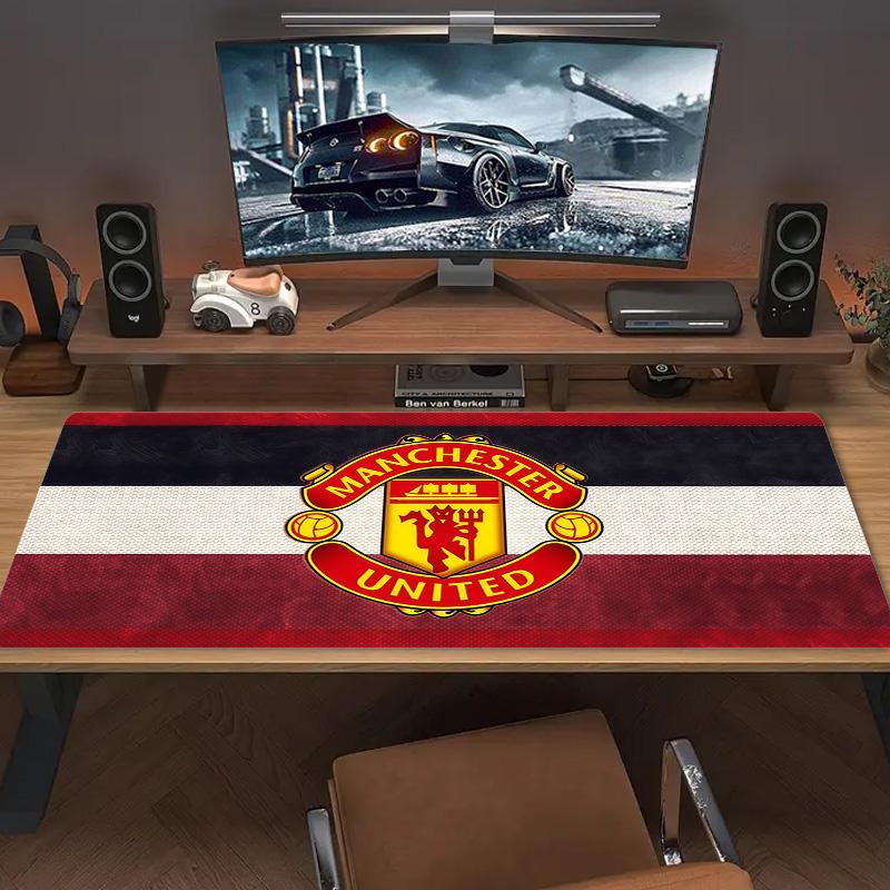 Manchester United Print  Cushion Non-slip Laptop Tablet Big Mousepad XXL Mat Mini PC Playmat With Lock Edge