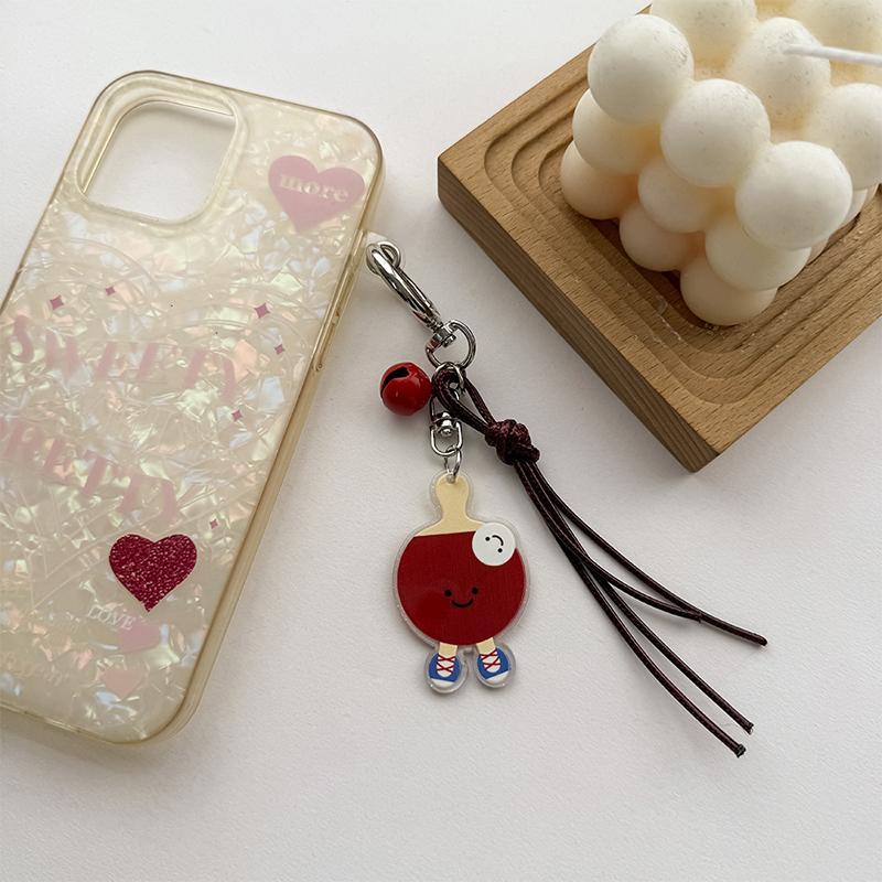  Bag Charms Q-Version Cartoon Table Tennis Badminton Football Keychain Handbag Pendant Creative Backpack Decoration Gifts