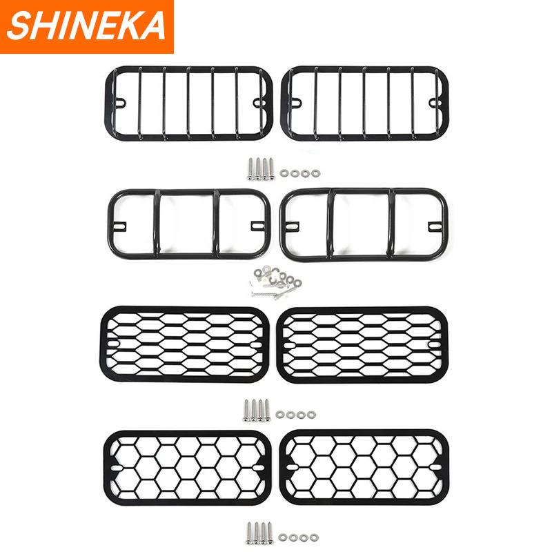 SHINEKA Lamp Hoods For Suzuki Jimny 2007-2017 Car Rear Bumper Fog Lamp Light Trim Cover Rear Fog Light Decoration Accessories