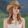 Ethnic Style Western Cowboy Hat Wide Brim Cowgirl Visor Cap Classic Sun Hat  Unisex