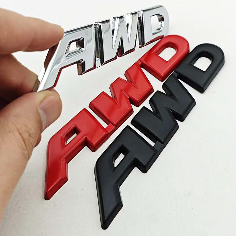 3D Metal AWD Logo Badge Sticker Car Body Emblem Decal Wheel Drive SUV Off Road for Toyota Impreza Subaru Honda Auto Accessories