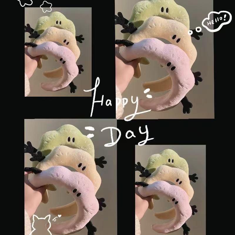 Charming Cartoon Plush Headband for Women - Autumn/Winter Skull Top Hair Accessory
