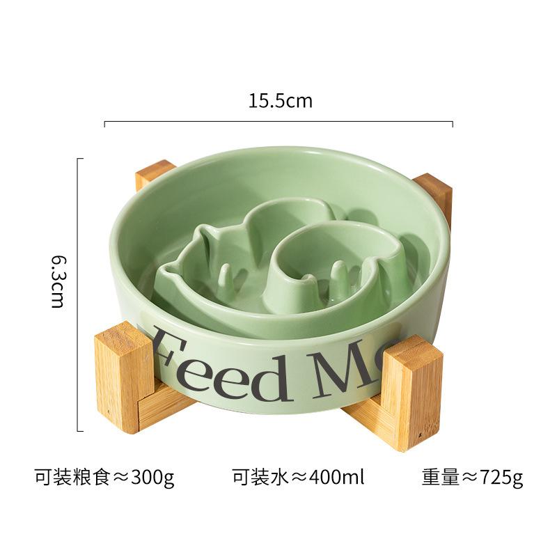 Bol en céramique pour chiens à alimentation lente, grand bol surélevé pour chiens moyens et grands, bol à alimentation lente à pied haut, gamelle pour animaux de compagnie.