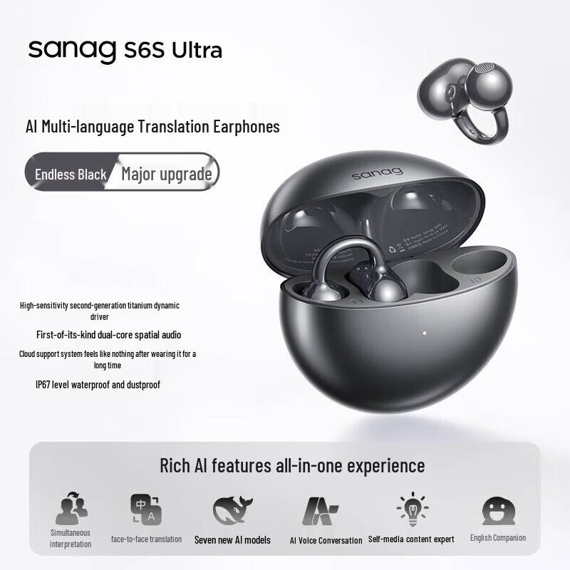 SANAG S6S Ultra Bluetooth Ear-Clip Wireless Sports Earphones