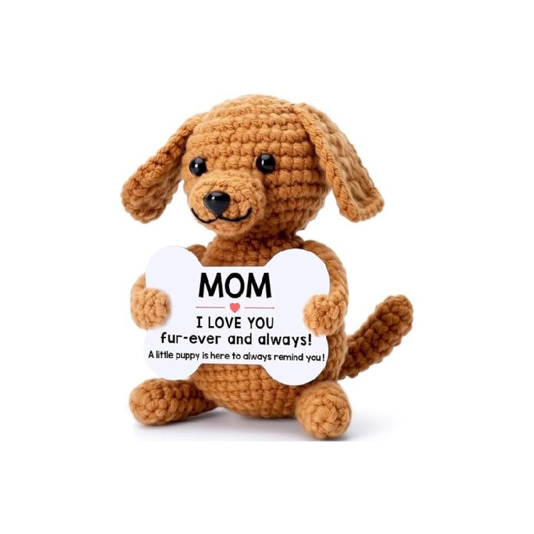Stressverlichting Haak Hond Poppetje Handgemaakte Gebreide Metgezel Auto Accessoire Hangend Ornament Huis Decoratie Schattig Cadeau
