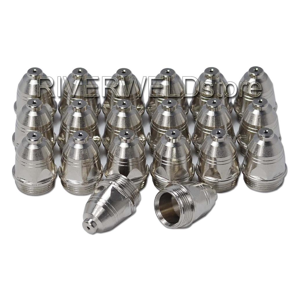 RIVERWELD Plasma Cutter Electrode Shield Air Plasma Cutter Cutting Torch Compatible with 45 Pieces Nozzles, Ø1.3mm, 80A, Cups, Consumables, P-80,