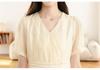 2026 Summer V-Neck Slimming Midi Dress for Middle-Aged and Elderly Women