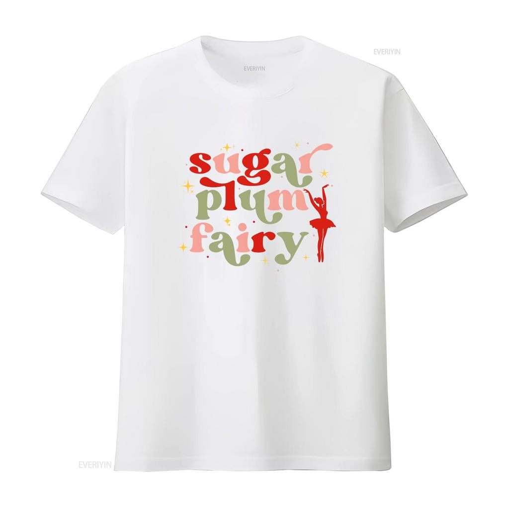 Sugar Plum Fairy T Shirt Retro Christmas Kids for Toddler Holiday Toddlers Girls Vintage Washed Casual Slightly Fashion