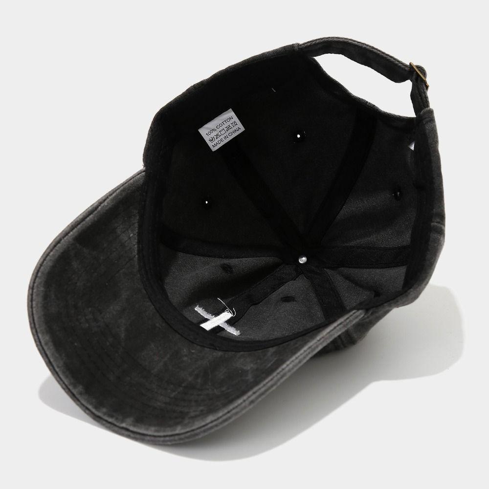 Fashion Embroidered Cross Baseball Cap Breathable Sunscreen Peaked Cap Simple Casual Hip Hop Hat Outdoor