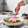 Ergonomic Cooking Spoons Pink Kitchen Utensil, Food Grade Silicone Tool, Non-stick Heat Resistant Baking Spatulas Cookware, Handle Kitchenware