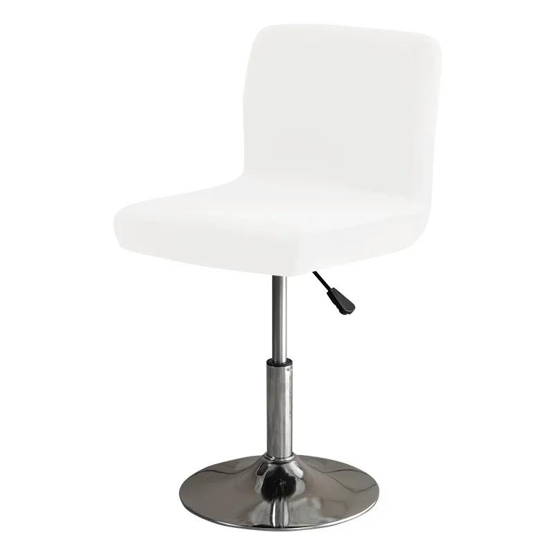 

Толстый бархатный чехол на стул для барного стула, однотонные плюшевые вращающиеся чехлы на стулья, эластичные чехлы из спандекса с низкой спинкой, чехлы на обеденное сиденье 4 Pieces