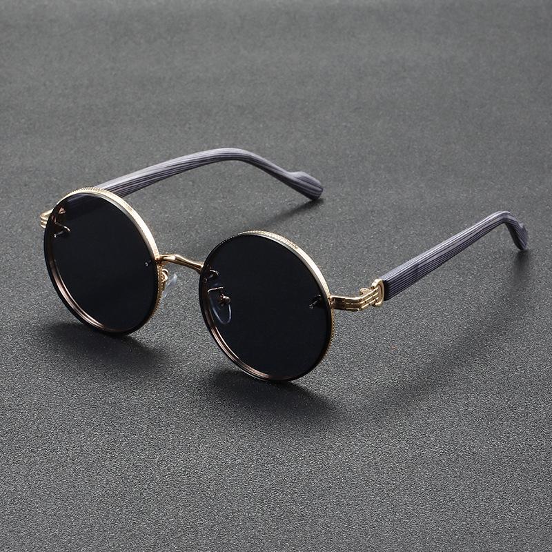 

Non-polarized Classic Round Frame Sunglasses for Men Women Fashion Driving Metal Sun Glasses