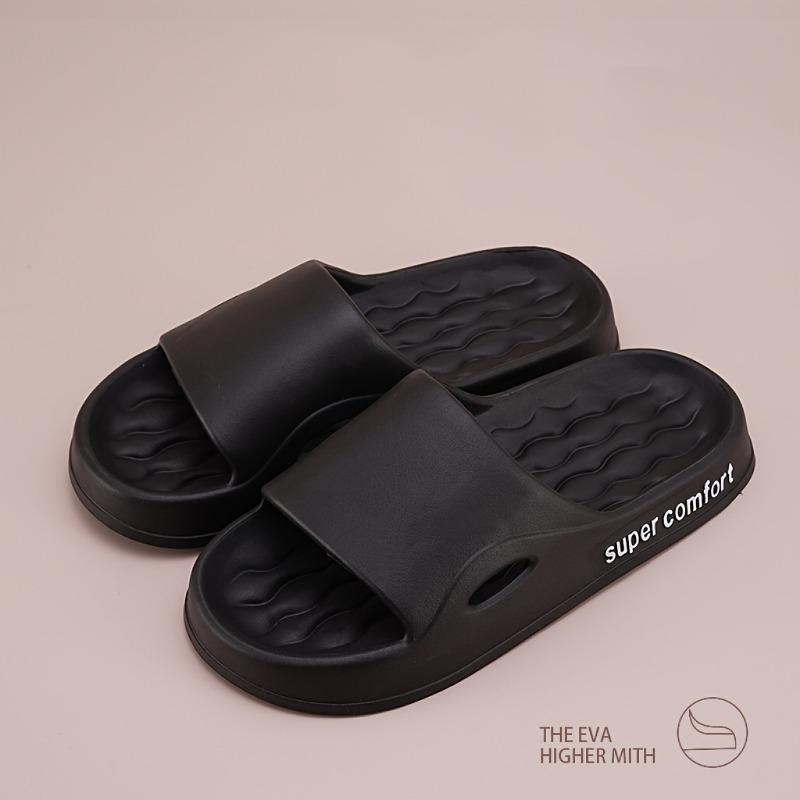 Letter Printed Anti Slip Slippers - Casual Open Toe Comfortable Shoes - Soft Sole, Quick Drying, Perfect for Indoor Family Relaxation