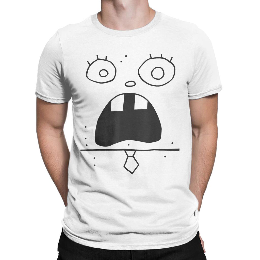 Men Sponge Bobs Doodle Bob Face SquarePants T Shirts Cartoon Cotton merchandise Novelty Short Sleeve O Neck Tee Present T-Shirts