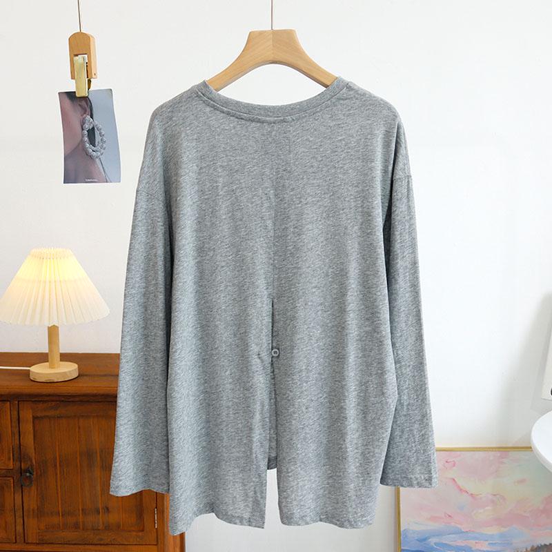 

Женская полосатая туника с длинным рукавом, приталенная, с разрезом сзади One Size