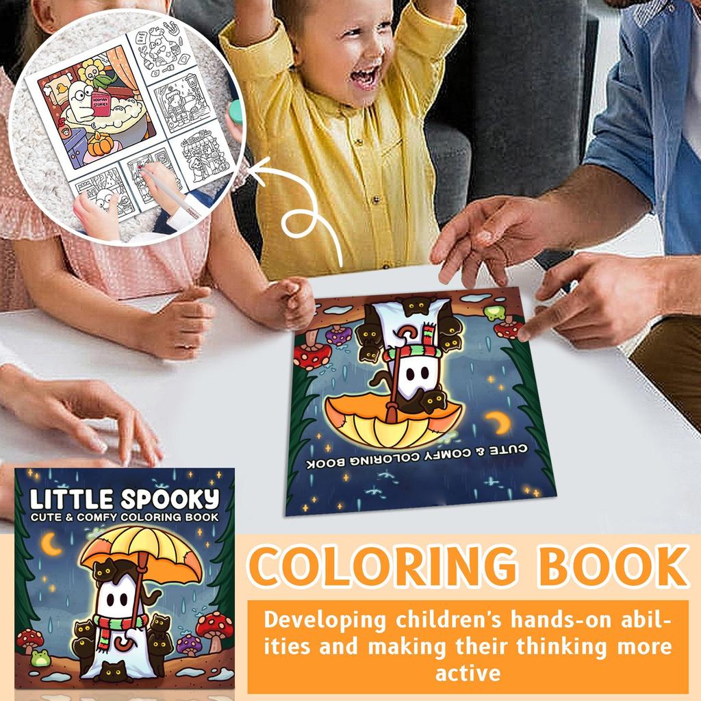 Målarbok för vuxna och tonåringar med söta läskiga varelser i mysiga stunder för avkoppling (Mysiga utrymmen färgläggning) Pocketbok