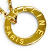 Excellent CELINE Circle Logo Design Chain Necklace Pendant Accessory gold Used