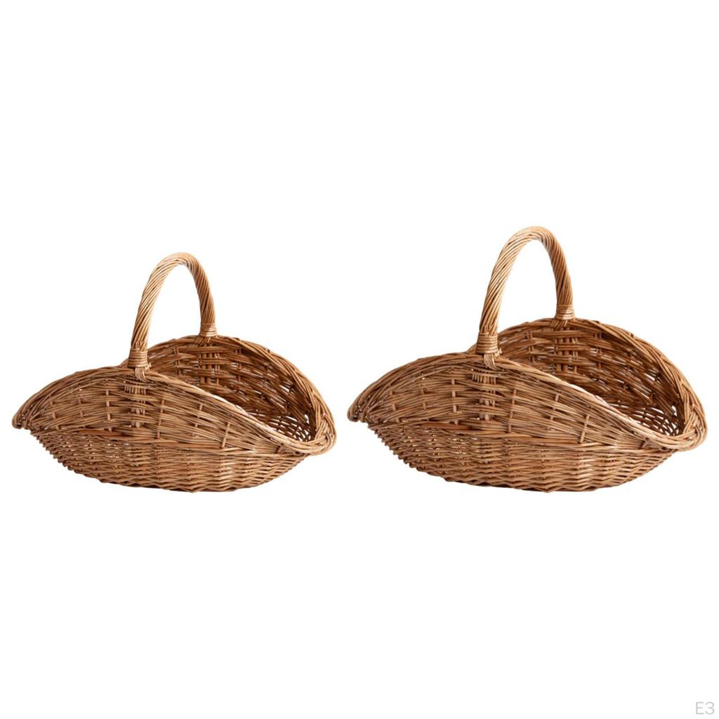 Cesto Decorativo, Rustico, Rurale, Picnic Fiore Design Intrecciato a Mano, Contenitore