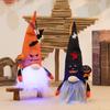 Halloween Faceless Pumpkin Dolls Bearded Gnomes Ornament With Lights Layout Props Home Decoration Accessories