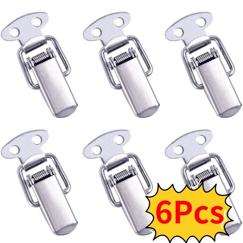 6PCS Toggle Latches Spring Loaded Clamp Clip Case Box Latch Catch Toggle Tension Lock Lever Clasp Closures Crate Lock Snap