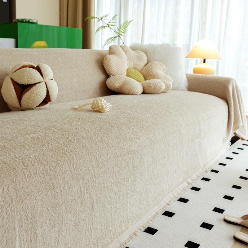 

Зимняя плюшевая ткань для чехла на диван, защита от царапин кошек, полный чехол, утолщенное высококачественное диванное полотенце, нескользящий чехол на диван, покрывало 180*130cm