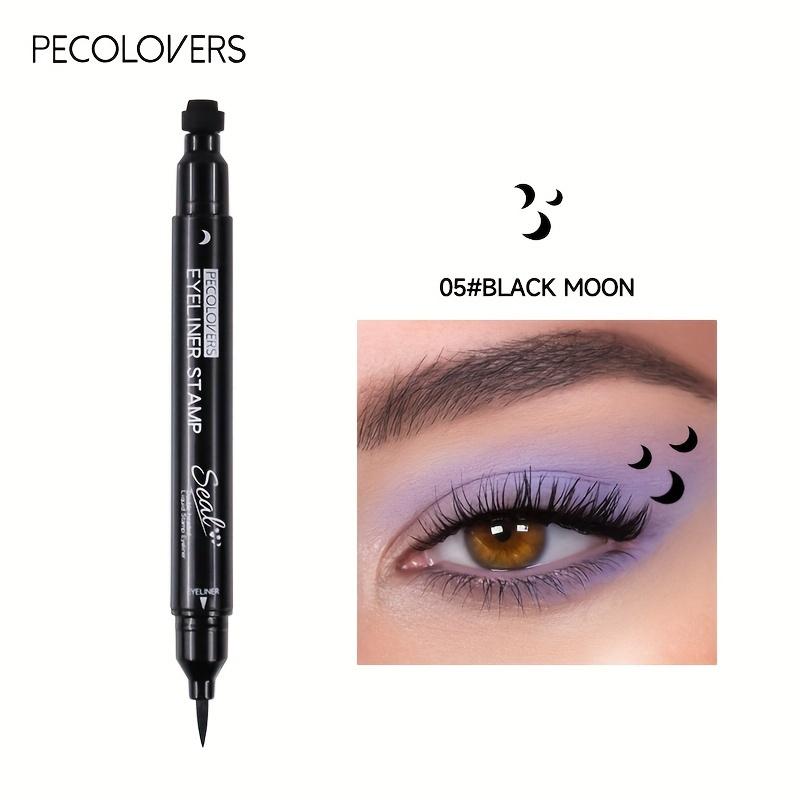 

2-in-1 Butterfly & Star Moon Stamp Eyeliner Pen - Long-Lasting, Waterproof Black Liquid Eye Liner Pencil for Flawless Makeup