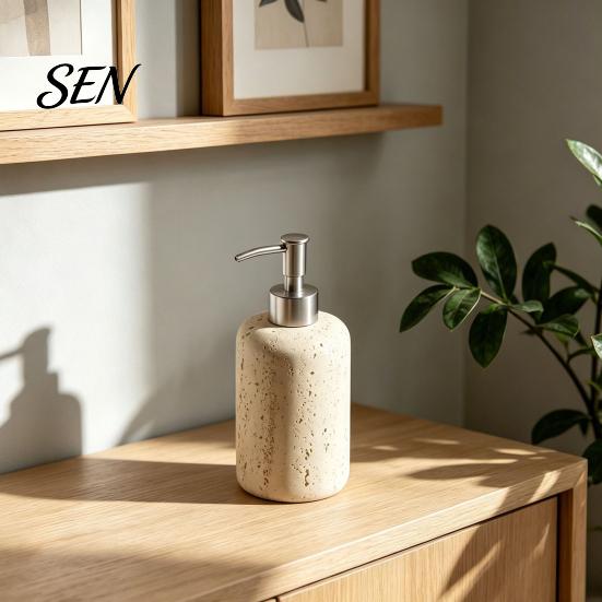 Resin Soap Dispenser Refillable Dispenser, Liquid Hand Shampoo Container, Pump Bottle Empty Lotion for Bathroom Kitchen Countertop