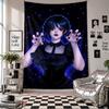 Wall TapestryWednesday Addams Art Hanging Cloth Decorative Background Cover for Room Decoration